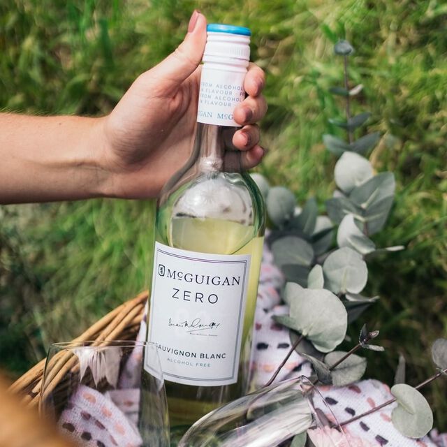 McGuigan Zero Sauvignon Blanc bottle in a picnic image number null